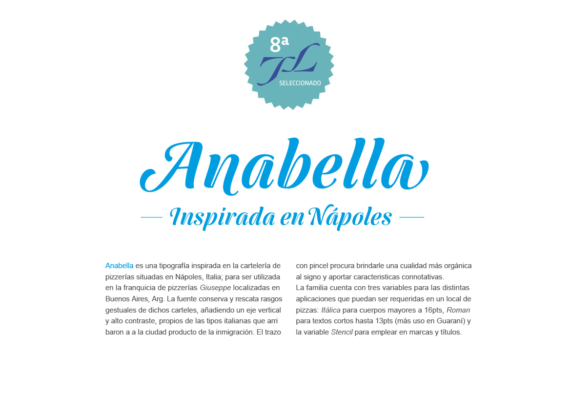 Tipografía Anabella